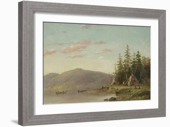 Chippewa Encampment on the Upper Mississippi, C.1845-Seth Eastman-Framed Giclee Print