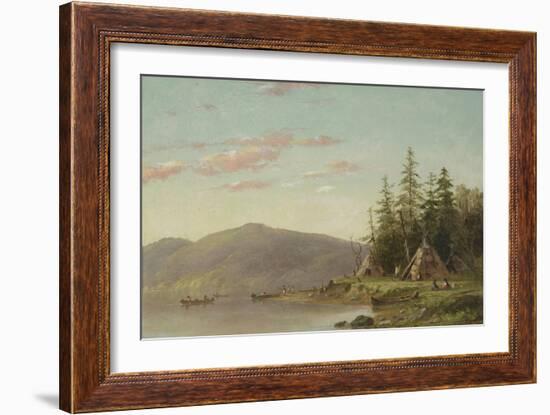 Chippewa Encampment on the Upper Mississippi, C.1845-Seth Eastman-Framed Giclee Print