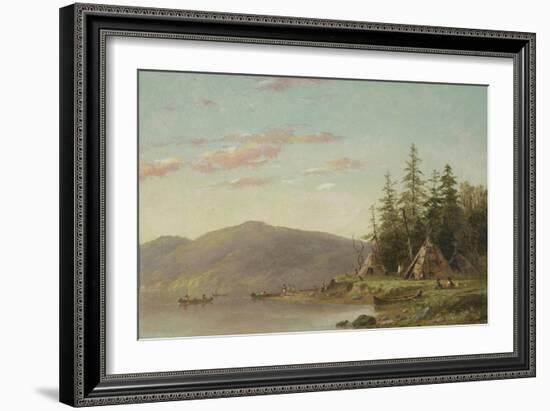 Chippewa Encampment on the Upper Mississippi, C.1845-Seth Eastman-Framed Giclee Print