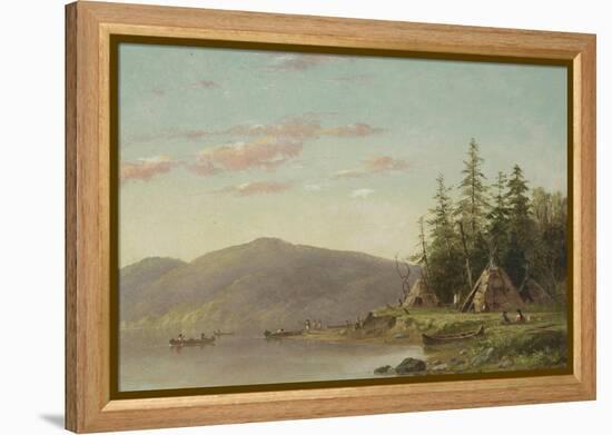 Chippewa Encampment on the Upper Mississippi, C.1845-Seth Eastman-Framed Premier Image Canvas
