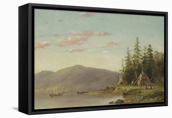 Chippewa Encampment on the Upper Mississippi, C.1845-Seth Eastman-Framed Premier Image Canvas
