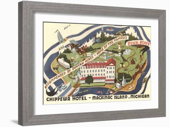 Chippewa Hotel, Mackinac Island, Michigan-null-Framed Art Print