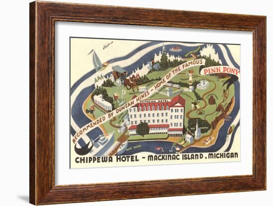 Chippewa Hotel, Mackinac Island, Michigan-null-Framed Art Print