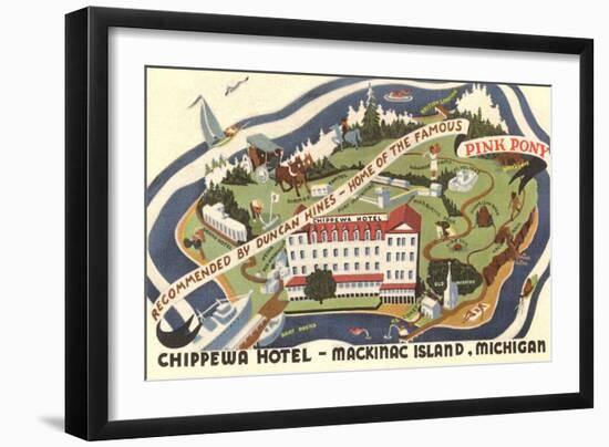 Chippewa Hotel, Mackinac Island, Michigan-null-Framed Art Print