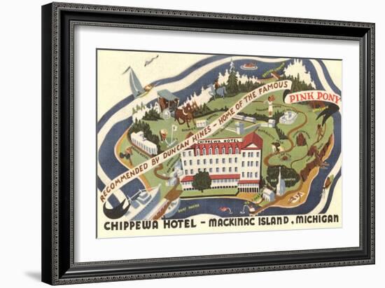 Chippewa Hotel, Mackinac Island, Michigan-null-Framed Art Print