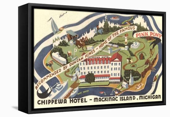 Chippewa Hotel, Mackinac Island, Michigan-null-Framed Stretched Canvas