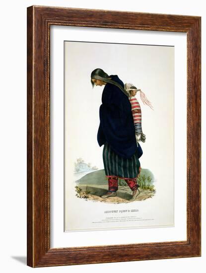 Chippeway Squaw and Child, Published by F.O.W. Greenough, 1838-John T. Bowen-Framed Giclee Print