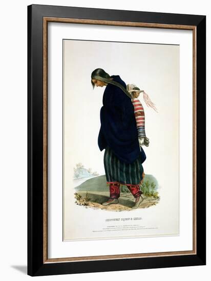 Chippeway Squaw and Child, Published by F.O.W. Greenough, 1838-John T. Bowen-Framed Giclee Print