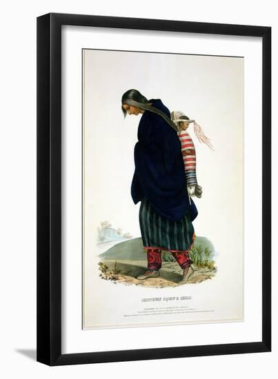 Chippeway Squaw and Child, Published by F.O.W. Greenough, 1838-John T. Bowen-Framed Giclee Print