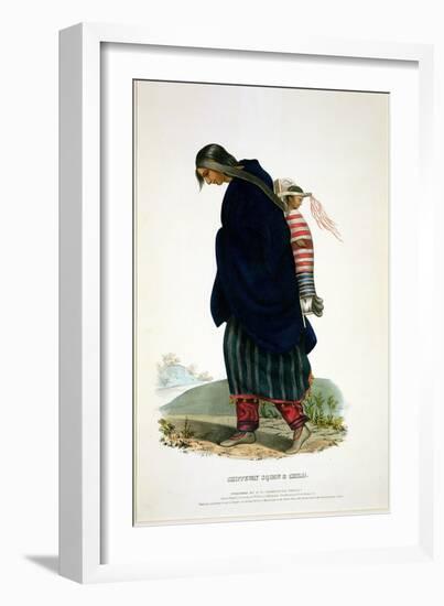 Chippeway Squaw and Child, Published by F.O.W. Greenough, 1838-John T. Bowen-Framed Giclee Print