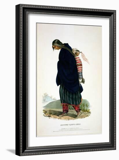 Chippeway Squaw and Child, Published by F.O.W. Greenough, 1838-John T. Bowen-Framed Giclee Print