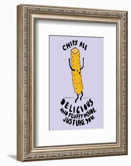 Chips Are Delicious - Tom Cronin Doodles Cartoon Print-Tom Cronin-Framed Giclee Print