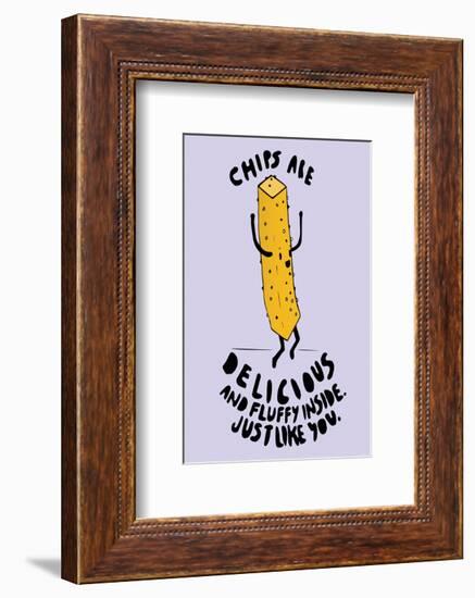 Chips Are Delicious - Tom Cronin Doodles Cartoon Print-Tom Cronin-Framed Giclee Print