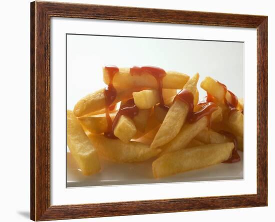 Chips with Ketchup-null-Framed Photographic Print