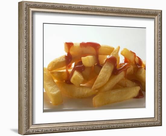 Chips with Ketchup-null-Framed Photographic Print