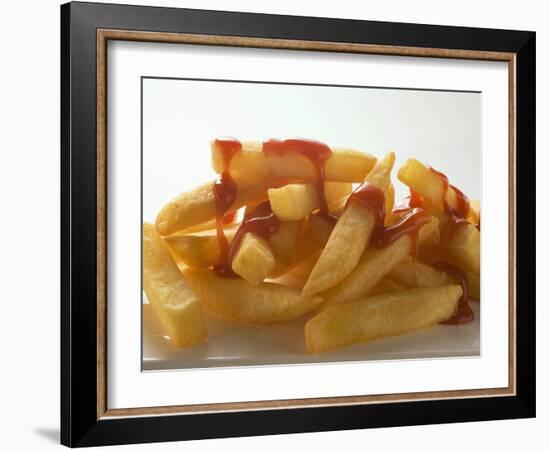 Chips with Ketchup-null-Framed Photographic Print