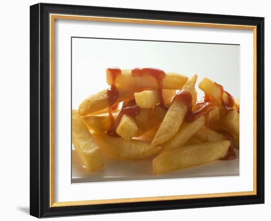 Chips with Ketchup-null-Framed Photographic Print