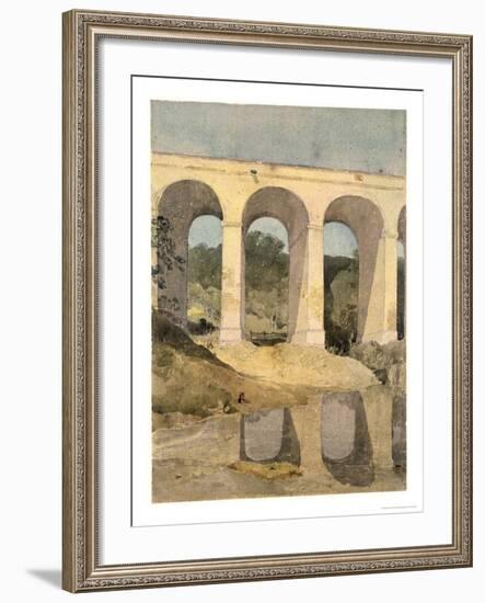 Chirk Aqueduct, 1806-7-John Sell Cotman-Framed Giclee Print