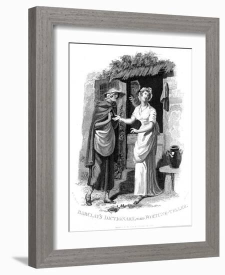Chiromancy: Country Girl Having Her Hand Read by a Fortune Teller Who Sees Misfortunes Ahead-William Marshall Craig-Framed Giclee Print