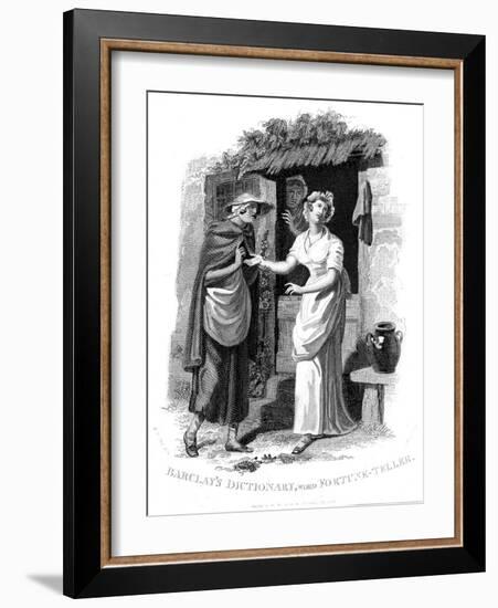 Chiromancy: Country Girl Having Her Hand Read by a Fortune Teller Who Sees Misfortunes Ahead-William Marshall Craig-Framed Giclee Print