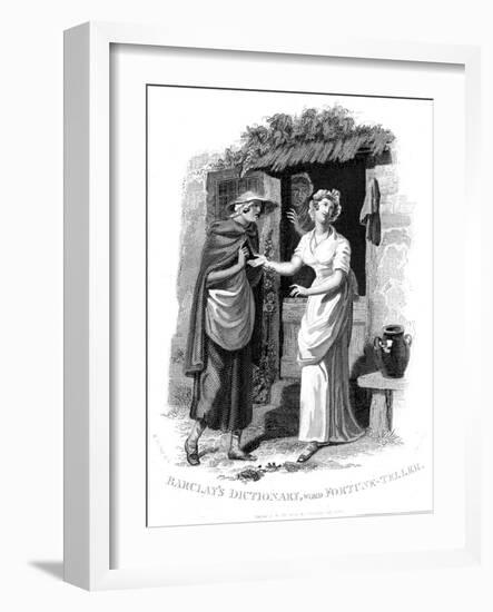 Chiromancy: Country Girl Having Her Hand Read by a Fortune Teller Who Sees Misfortunes Ahead-William Marshall Craig-Framed Giclee Print