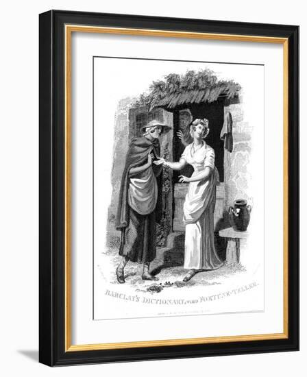 Chiromancy: Country Girl Having Her Hand Read by a Fortune Teller Who Sees Misfortunes Ahead-William Marshall Craig-Framed Giclee Print