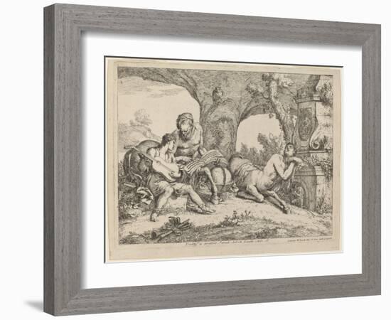 Chiron Teaching Music to Achilles, 1758-Giovanni Benedetto Castiglione-Framed Giclee Print