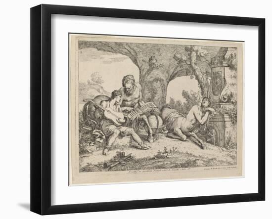 Chiron Teaching Music to Achilles, 1758-Giovanni Benedetto Castiglione-Framed Giclee Print