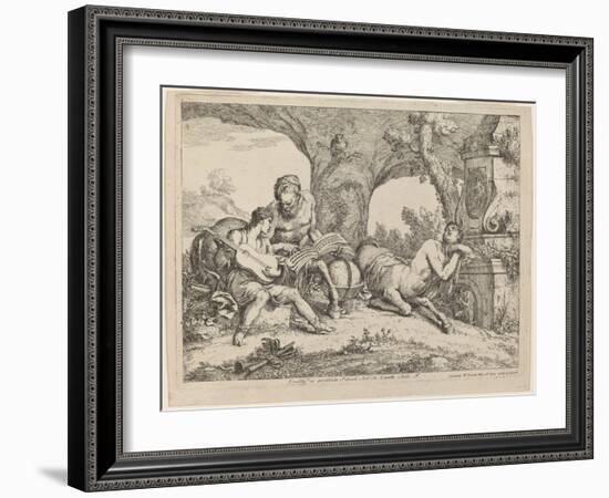 Chiron Teaching Music to Achilles, 1758-Giovanni Benedetto Castiglione-Framed Giclee Print