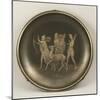 Chiselled Silver Plate Depicting Mythological Scene with Diana the Hunter-Cornelio Ghiretti-Mounted Giclee Print