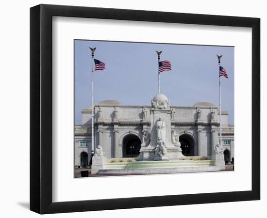 Chistopher Columbus Fountain, Union Station, Washington DC, USA-Scott T. Smith-Framed Photographic Print