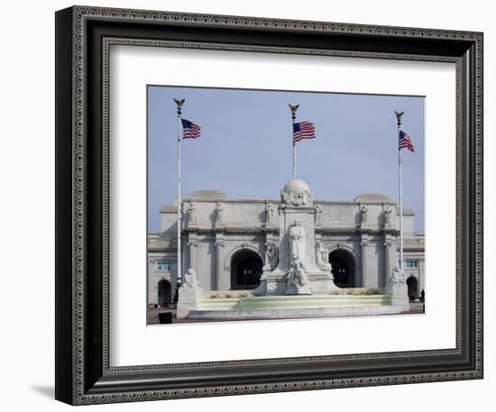 Chistopher Columbus Fountain, Union Station, Washington DC, USA-Scott T. Smith-Framed Photographic Print