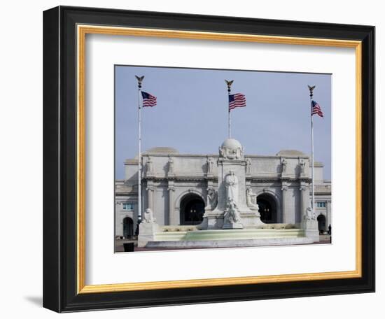 Chistopher Columbus Fountain, Union Station, Washington DC, USA-Scott T. Smith-Framed Photographic Print