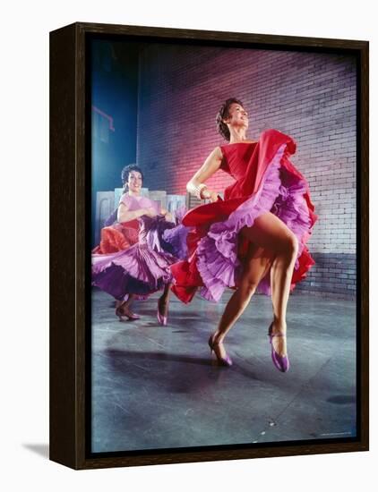 Chita Rivera and Liane Plane Dancing in a Scene from the Broadway Production of West Side Story-Hank Walker-Framed Premier Image Canvas