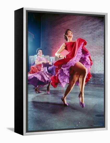 Chita Rivera and Liane Plane Dancing in a Scene from the Broadway Production of West Side Story-Hank Walker-Framed Premier Image Canvas