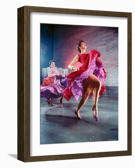 Chita Rivera and Liane Plane Dancing in a Scene from the Broadway Production of West Side Story-Hank Walker-Framed Premium Photographic Print