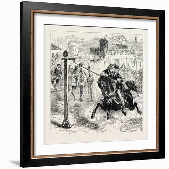 Chivalric Games Tilting at the Ring-null-Framed Giclee Print