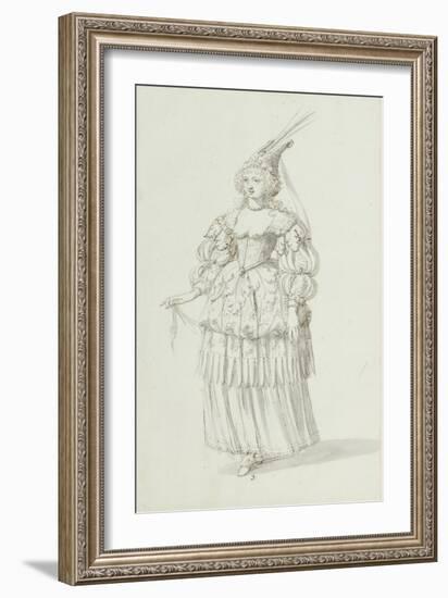 Chloris: Alternative Sketch for Henrietta Maria, C.1631-Inigo Jones-Framed Giclee Print