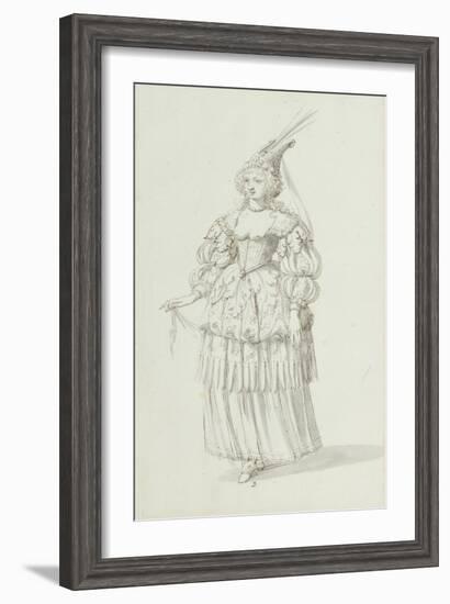 Chloris: Alternative Sketch for Henrietta Maria, C.1631-Inigo Jones-Framed Giclee Print