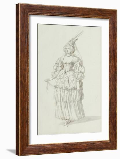 Chloris: Alternative Sketch for Henrietta Maria, C.1631-Inigo Jones-Framed Giclee Print