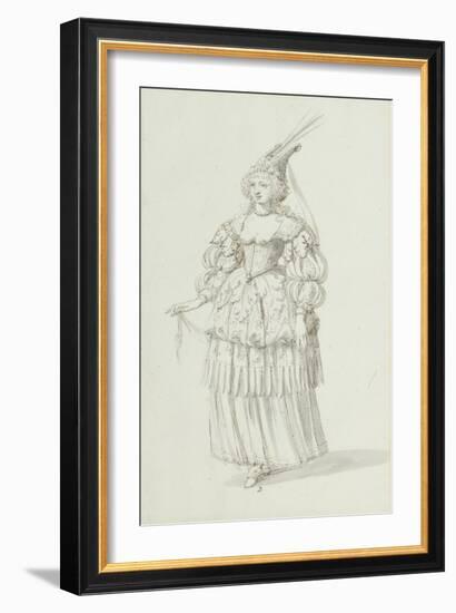 Chloris: Alternative Sketch for Henrietta Maria, C.1631-Inigo Jones-Framed Giclee Print