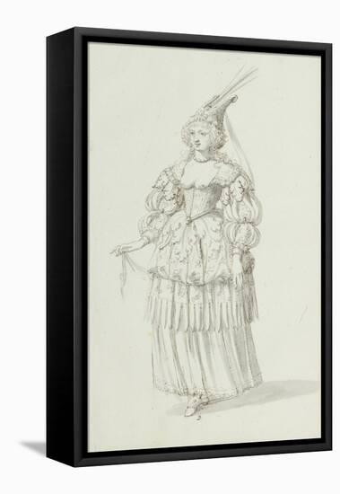 Chloris: Alternative Sketch for Henrietta Maria, C.1631-Inigo Jones-Framed Premier Image Canvas