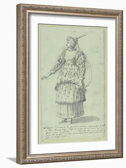 Chloris: Final Sketch for Henrietta Maria, C.1631-Inigo Jones-Framed Giclee Print