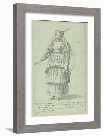 Chloris: Final Sketch for Henrietta Maria, C.1631-Inigo Jones-Framed Giclee Print