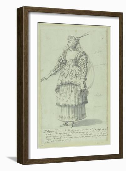 Chloris: Final Sketch for Henrietta Maria, C.1631-Inigo Jones-Framed Giclee Print