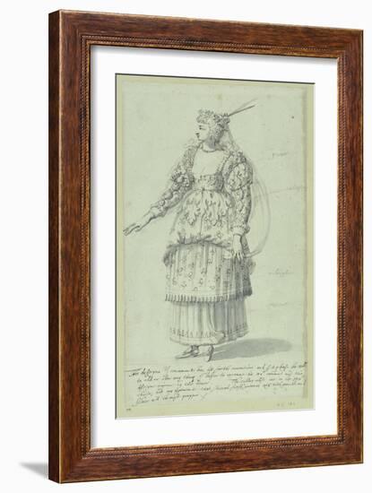 Chloris: Final Sketch for Henrietta Maria, C.1631-Inigo Jones-Framed Giclee Print