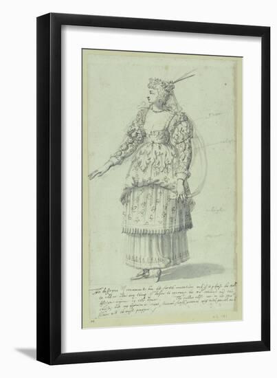 Chloris: Final Sketch for Henrietta Maria, C.1631-Inigo Jones-Framed Giclee Print