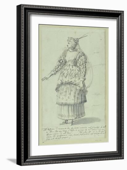 Chloris: Final Sketch for Henrietta Maria, C.1631-Inigo Jones-Framed Giclee Print