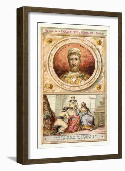 Chlothar II Dictating the Edict of Paris, 614-null-Framed Giclee Print