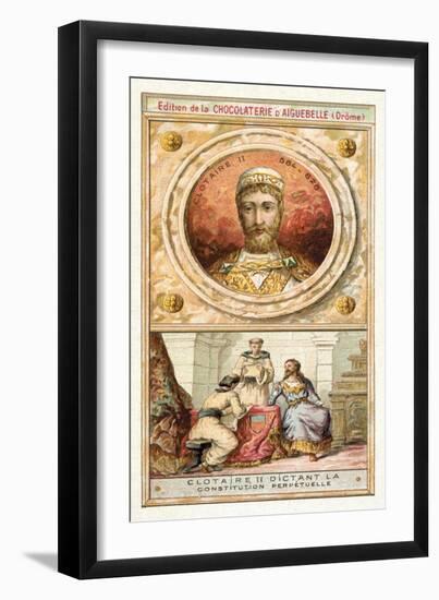 Chlothar II Dictating the Edict of Paris, 614-null-Framed Giclee Print